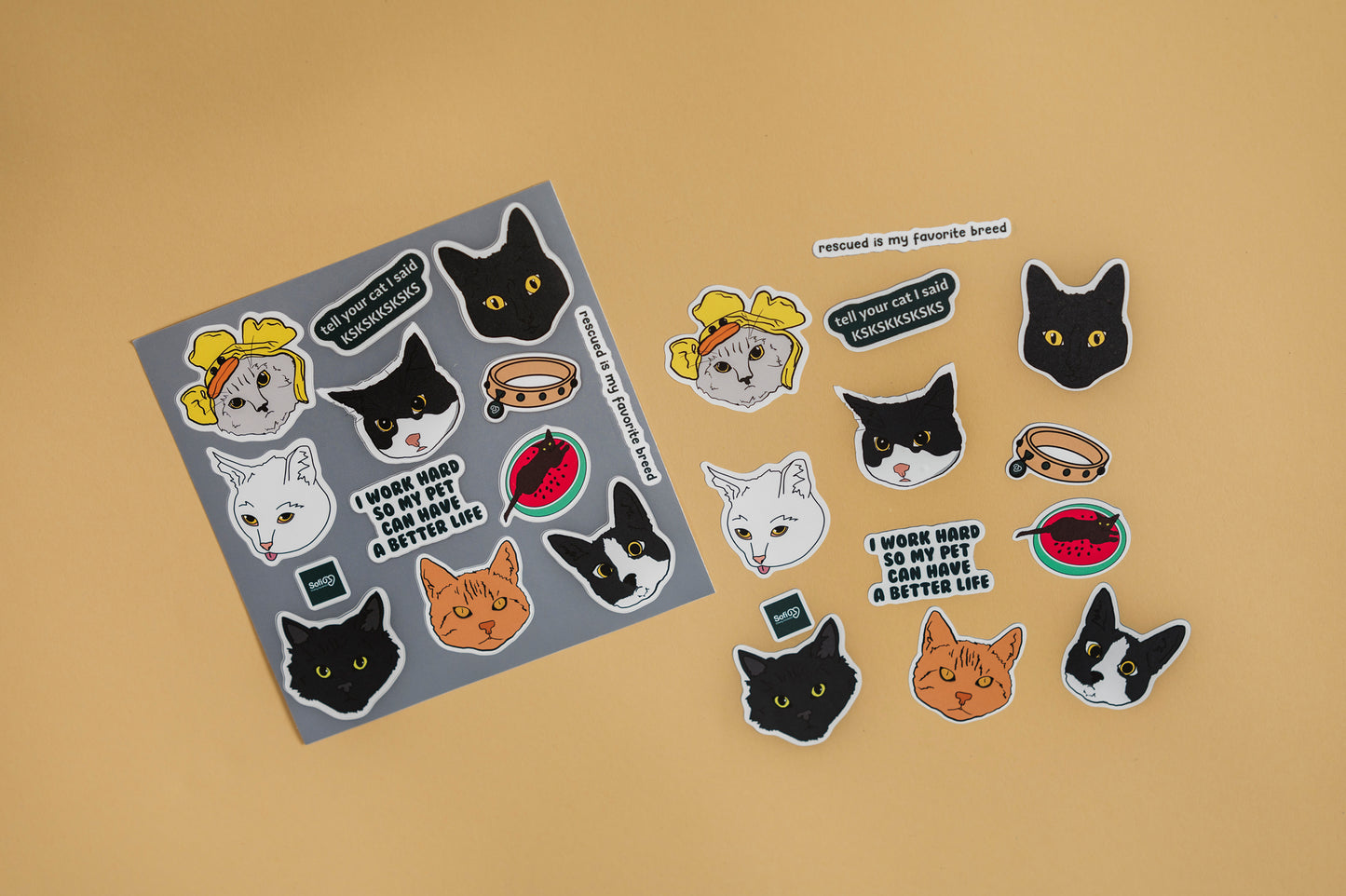 Uzlīmes ar kaķīšiem