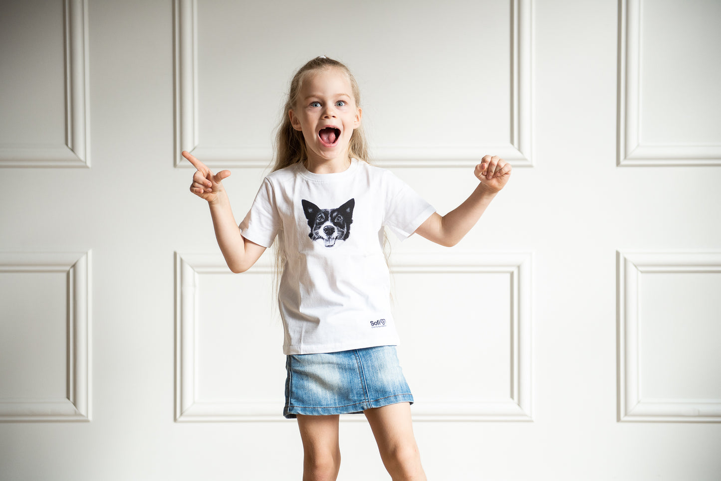 Unisex Sofi white T-shirt for children