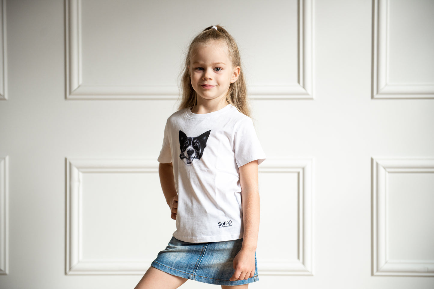Unisex Sofi white T-shirt for children